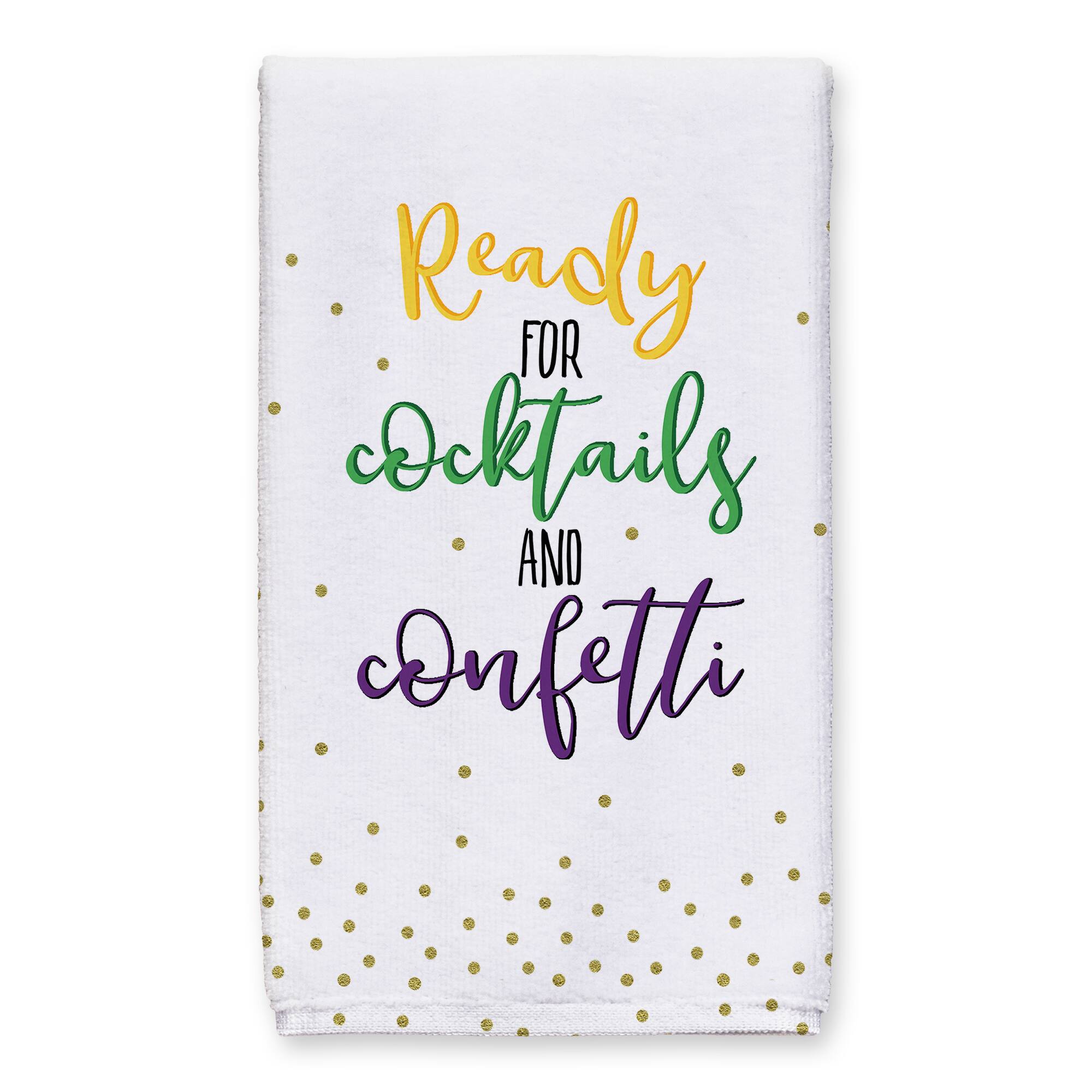 Cocktails & Confetti Mardi Gras Tea Towel Set